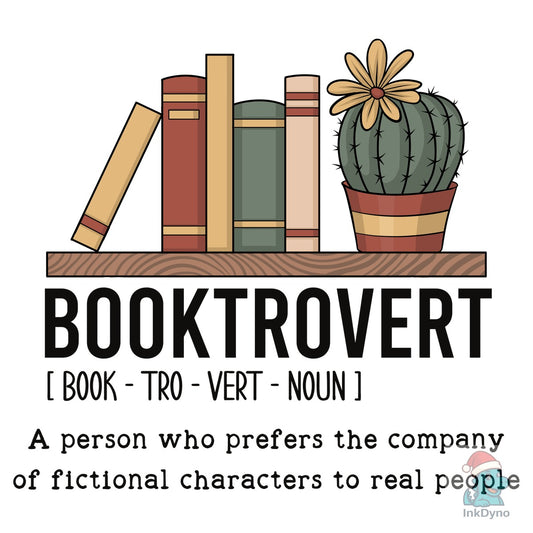 Booktrovert Funny Reading Graphic - DTF Transfer