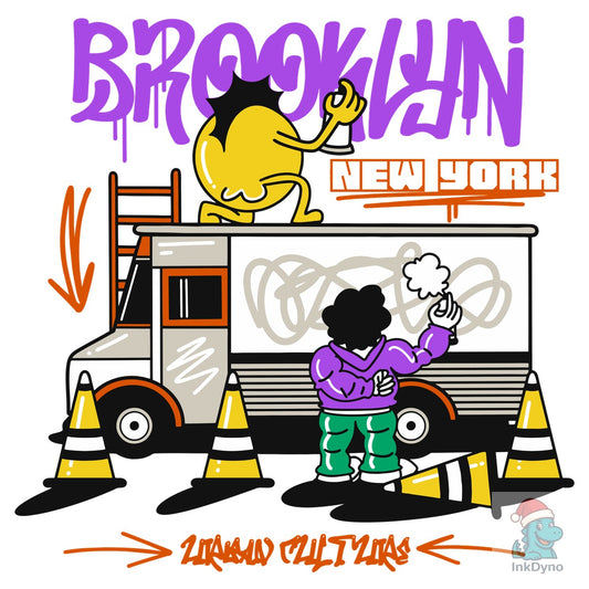 Brooklyn New York Graffiti Design - DTF Transfer