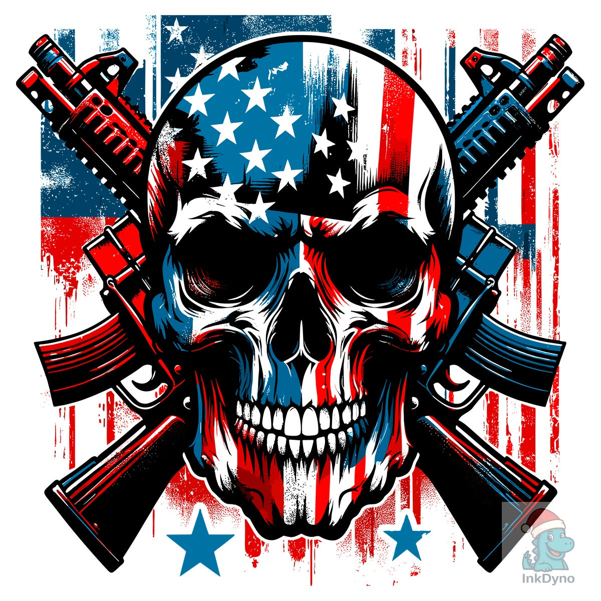 Skull with American Flag