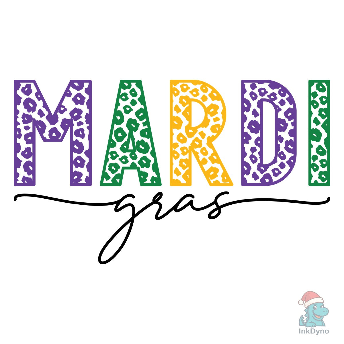 Mardi Gras Leopard Letters
