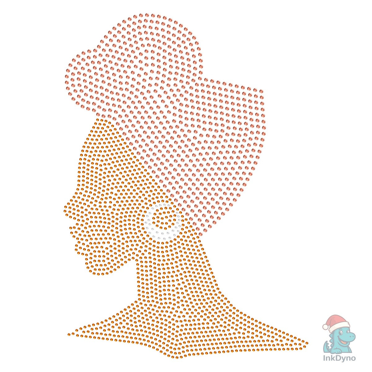 Headwrap Woman Rhinestone Template