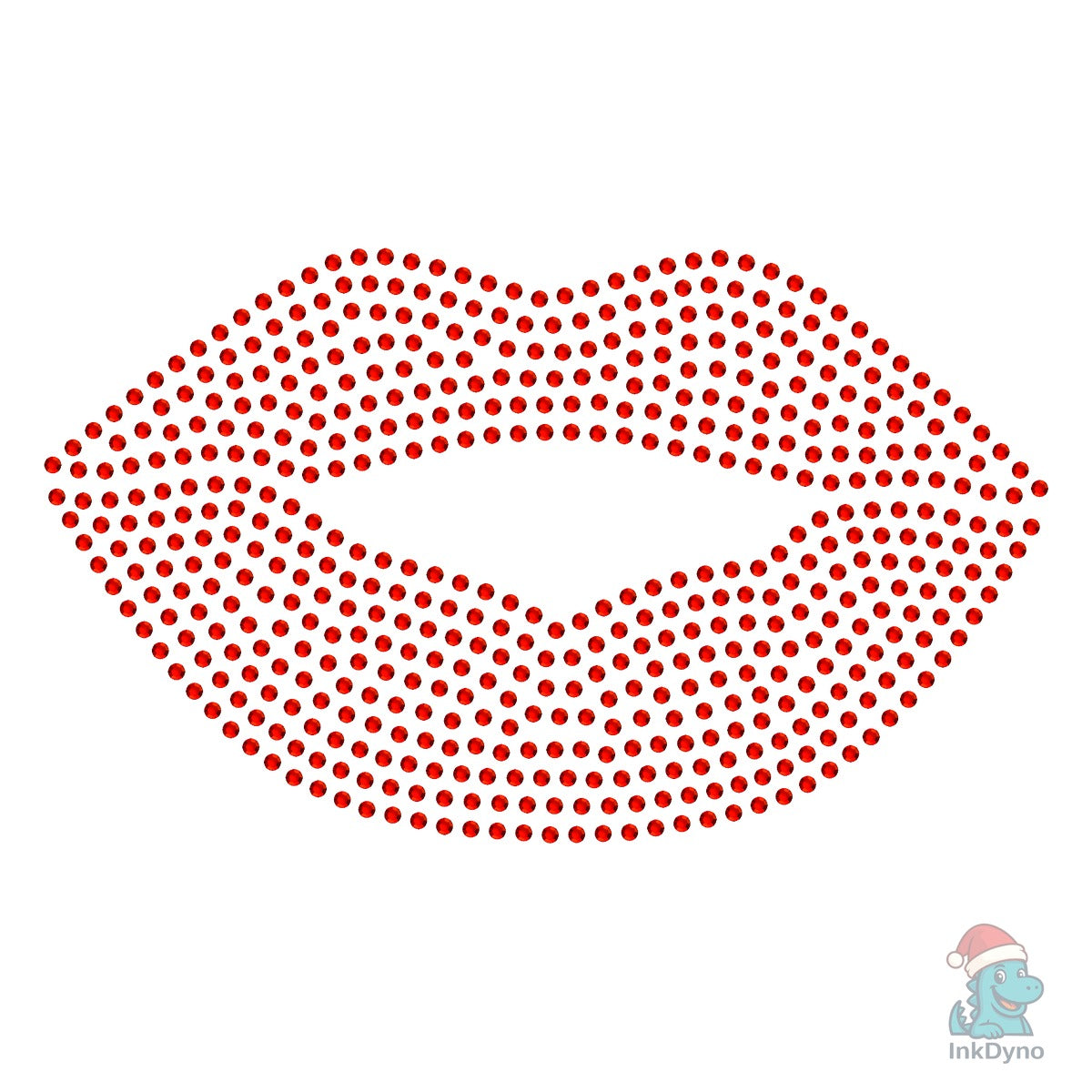 Red Rhinestone Lips Template