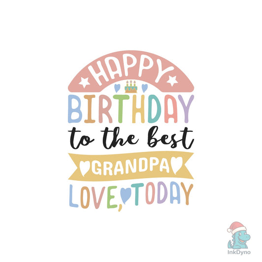 Happy Birthday Grandpa Baby Onesie - DTF Transfer