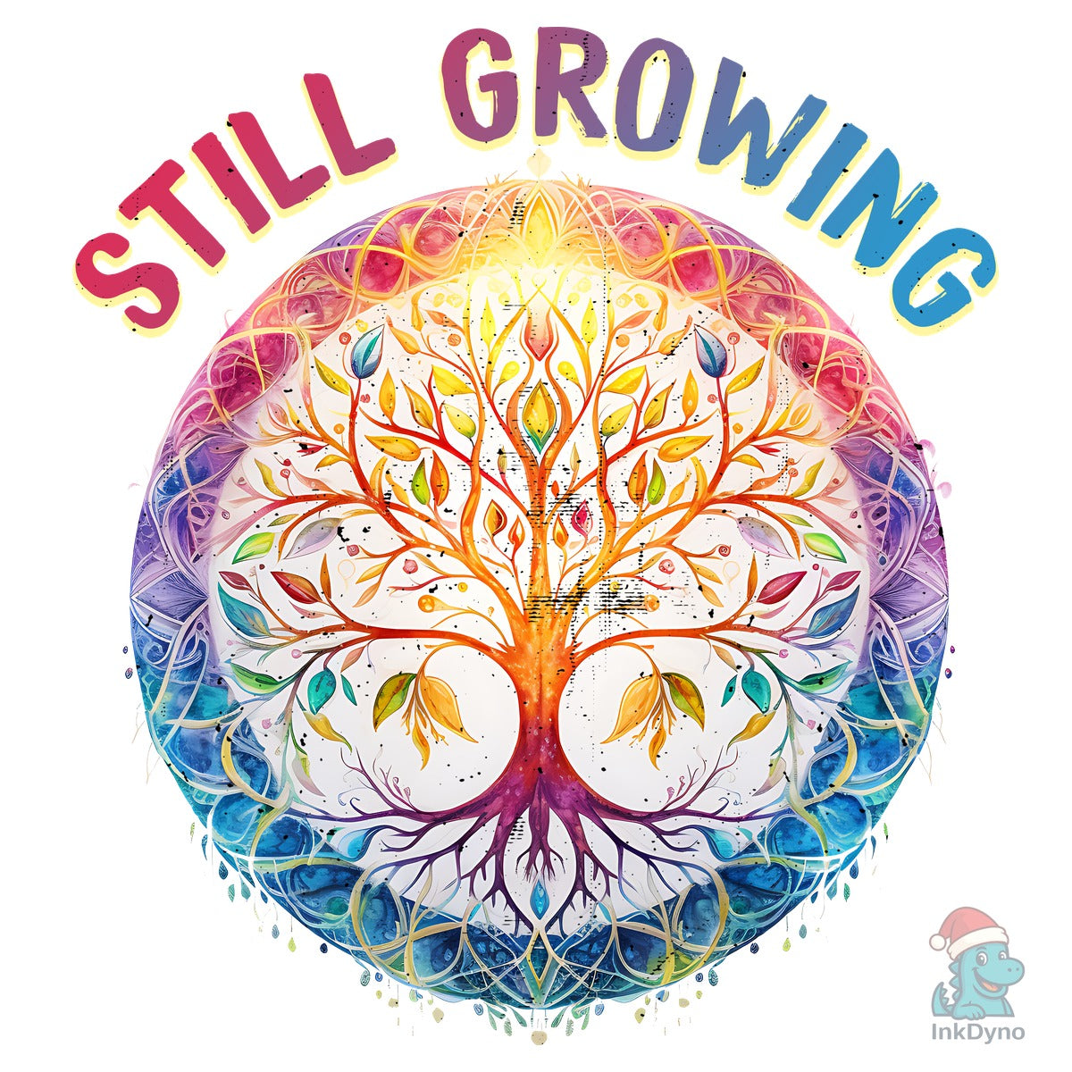 Yoga Mandala Rainbow Quote