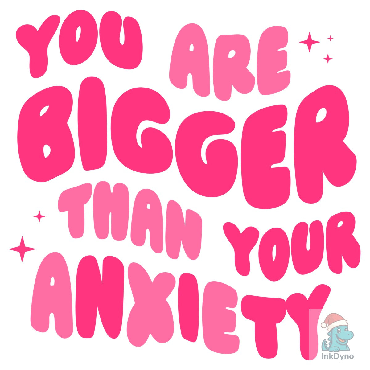 Retro You Are Bigger Than Your Anxiety Graphic