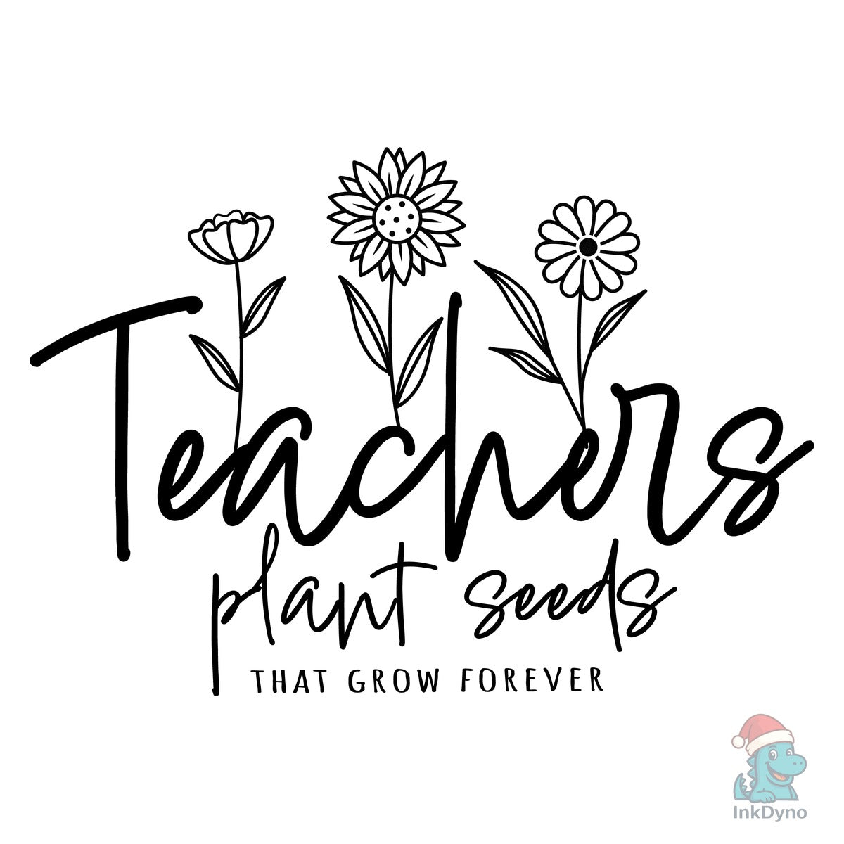 Teacher Boho Flowers Sublimation
