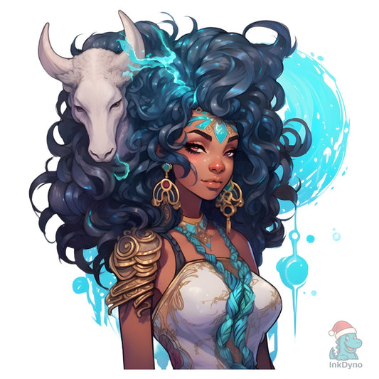 Beautiful Capricorn Black Girl Sublimation - DTF Transfer