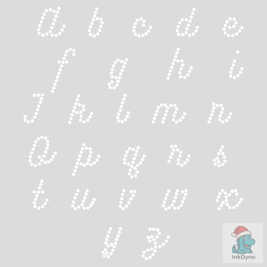 Alphabet Font capital Rhinestone Design - DTF Transfer