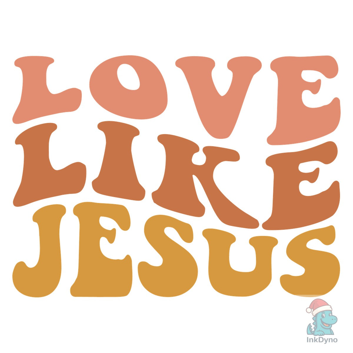 Love Like Jesus Wavy Retro T-shirt