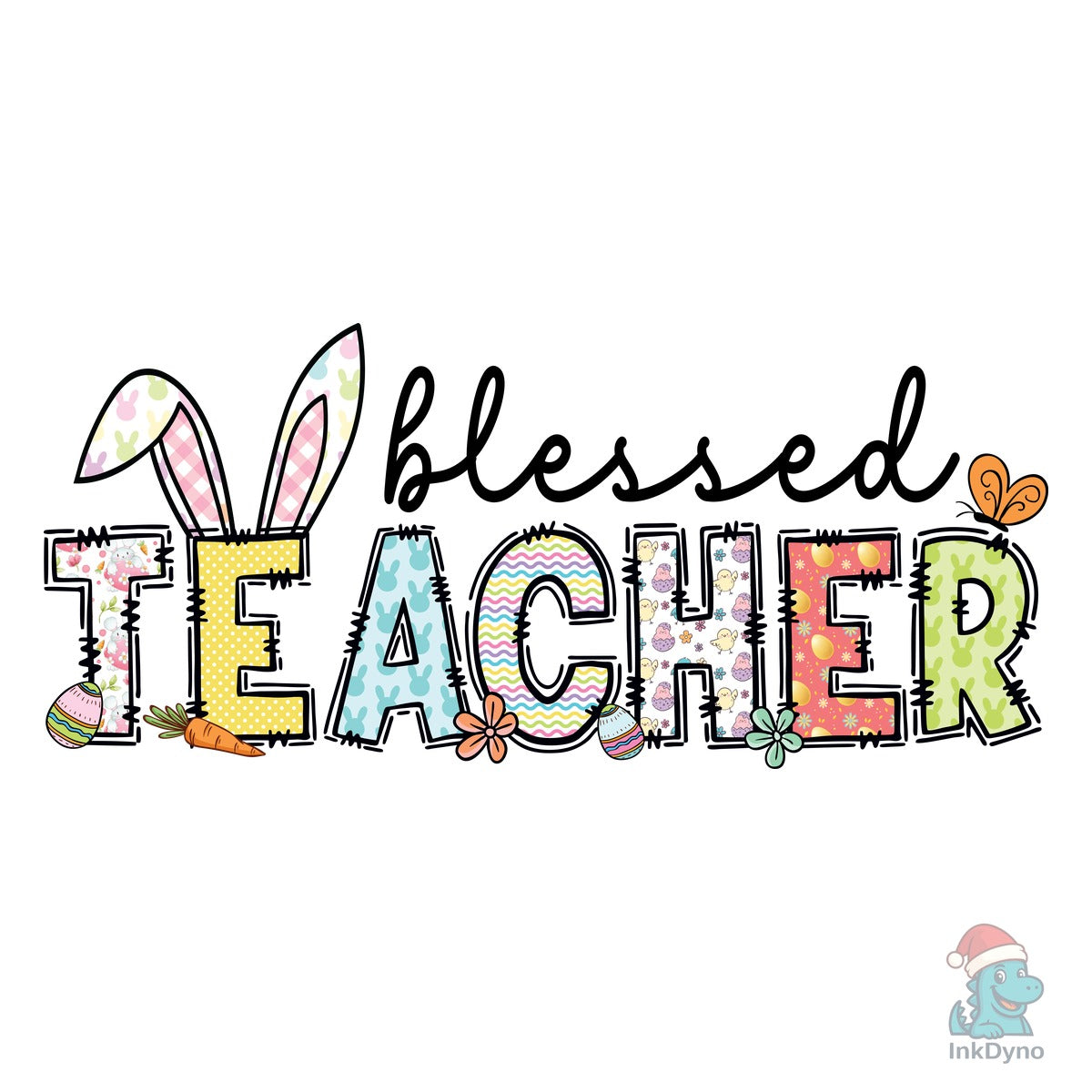 Blessed Teacher Easter Bunny Shirt