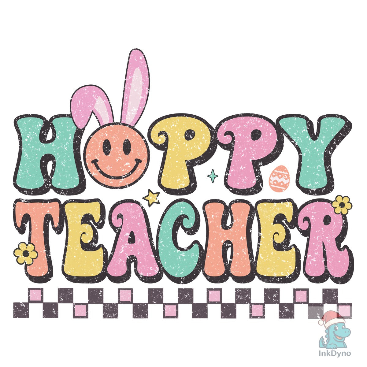 Retro Easter Teacher One Hoppy Shirt