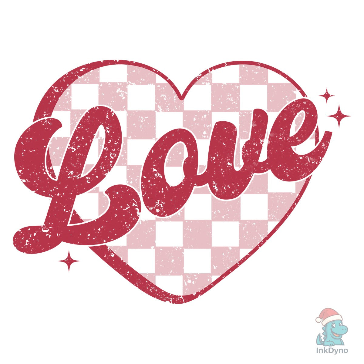 Retro Love Heart Checker