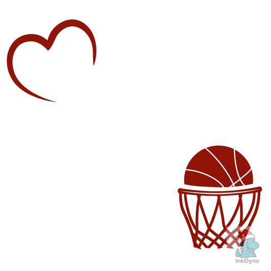 My Heart is on Basketball Valentine - DTF Transfer