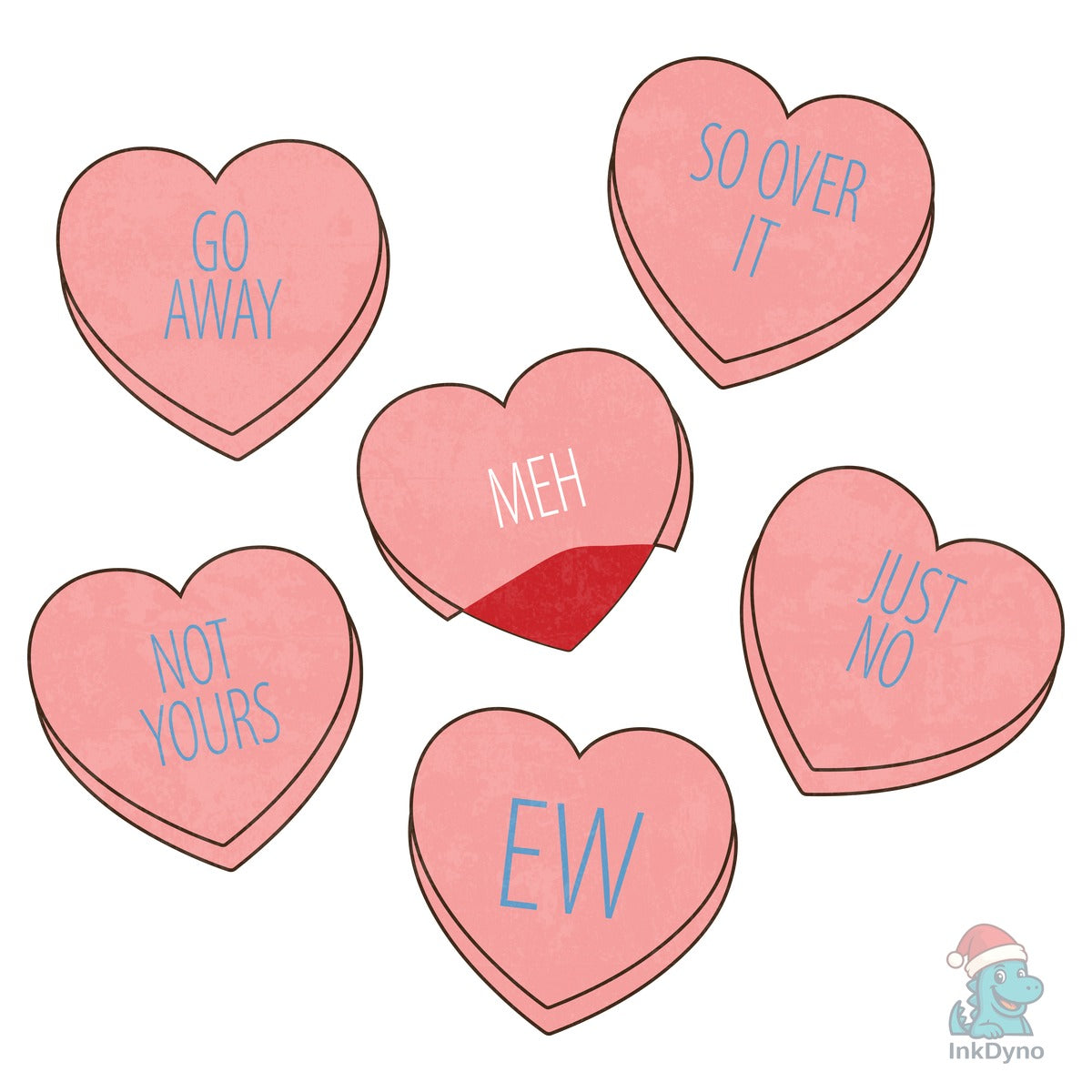 Candy Heart Hate Valentines Sublimation2
