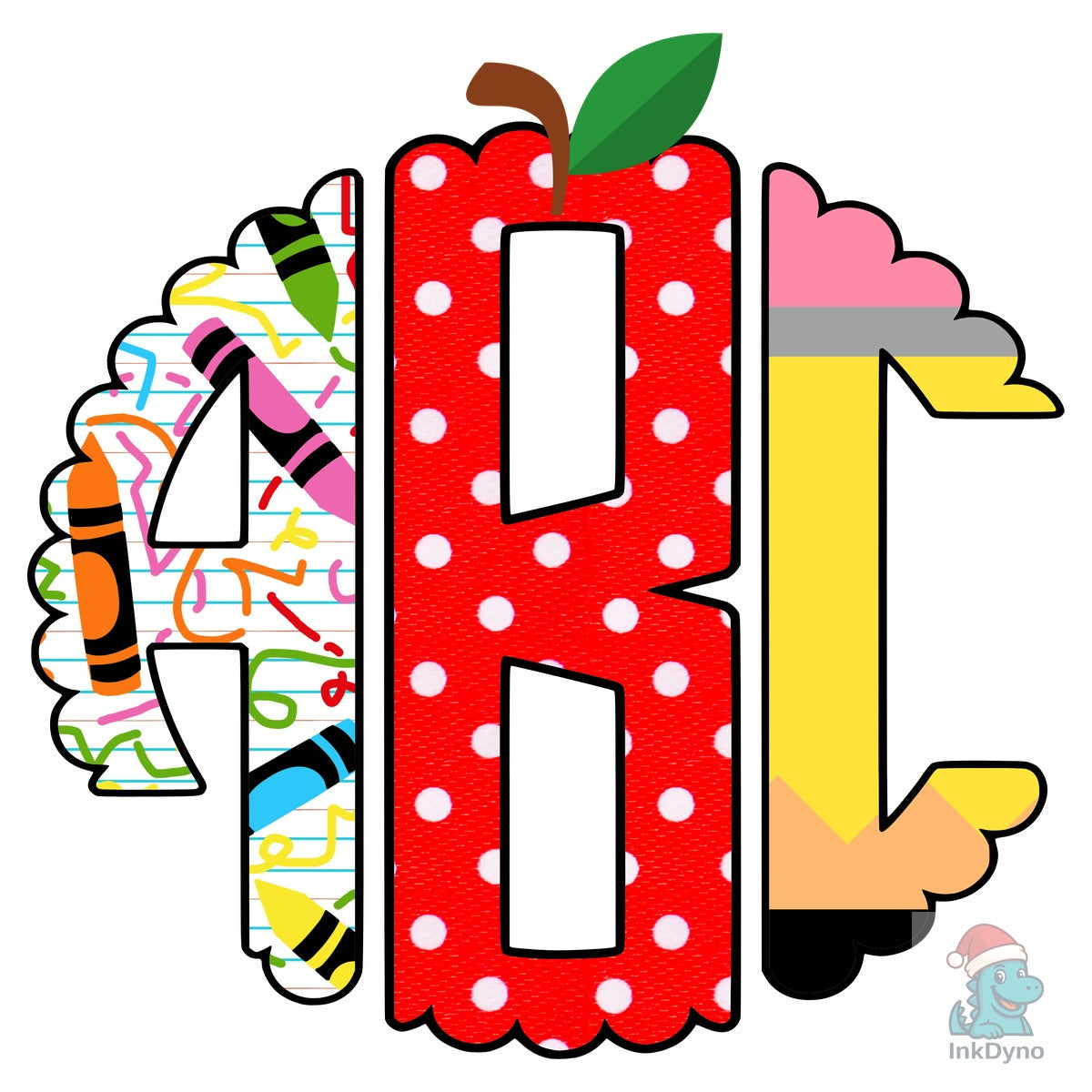 Back-to-School Hand-Drawn Monogram