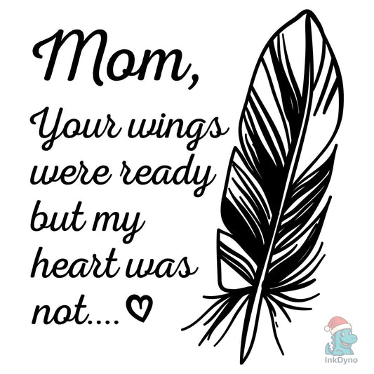 Mom in Heaven T-Shirt Design Vector - DTF Transfer