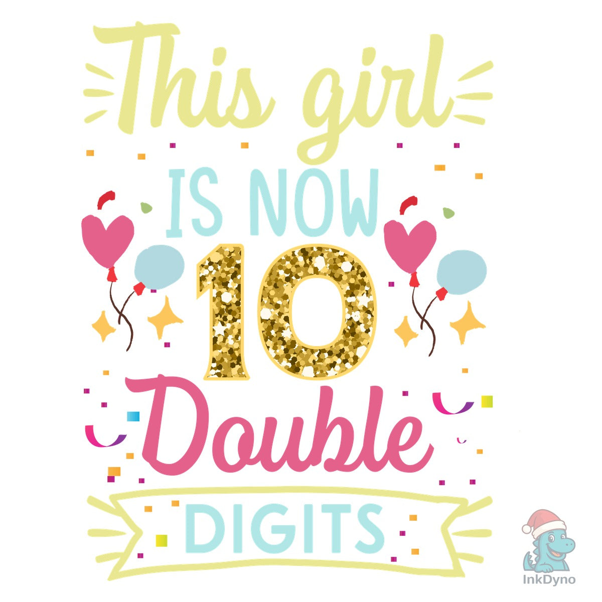 Birthday T-shirt This Girl Double Digit