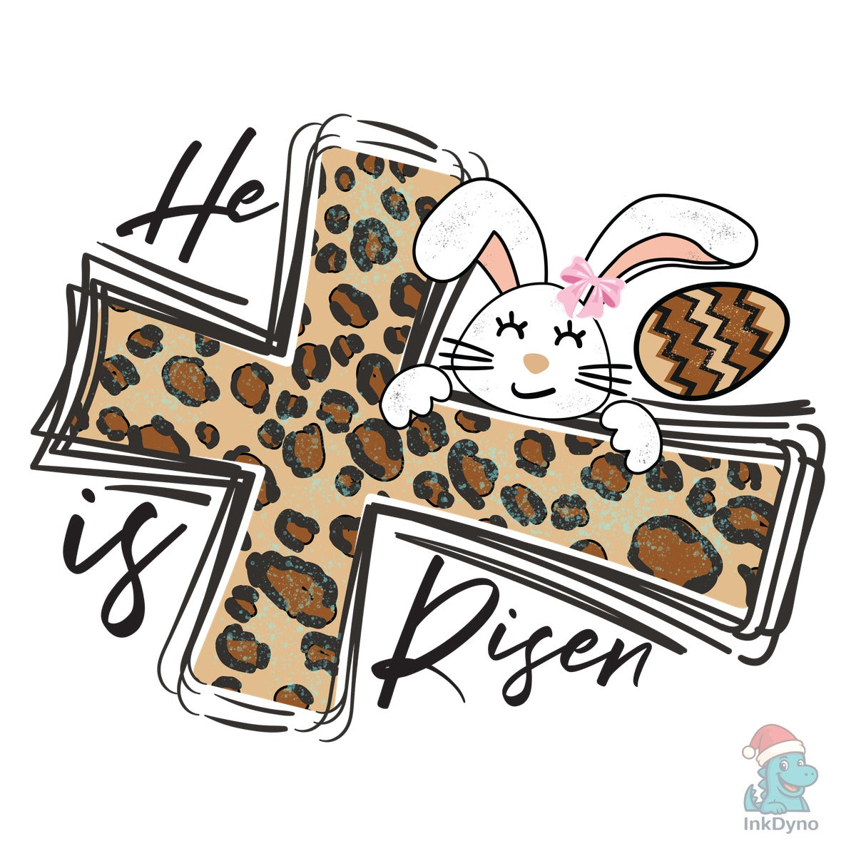 He is Risen Bunny & Easter Egg Leopard