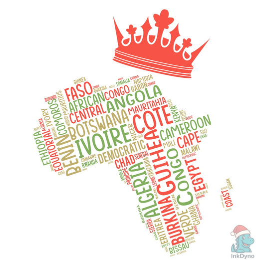 African Map Cloud T Shirt Design - DTF Transfer