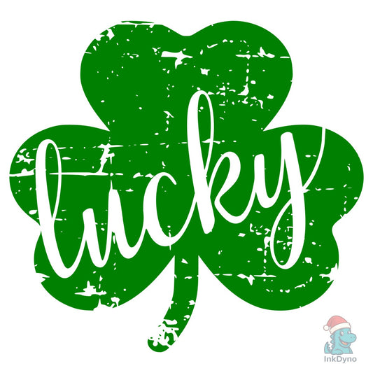 Lucky Shamrock Distressed St.Patrick Day - DTF Transfer