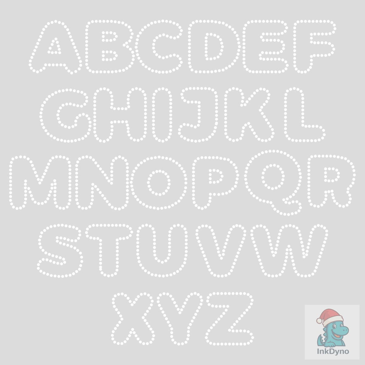 Alphabet Rhinestone Templates