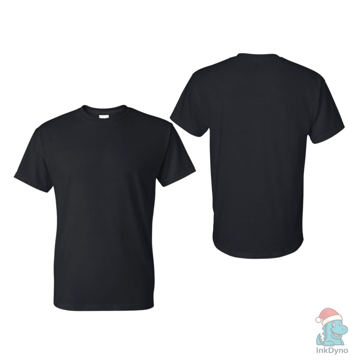 Front and Back Black Gildan 5000 MockUp