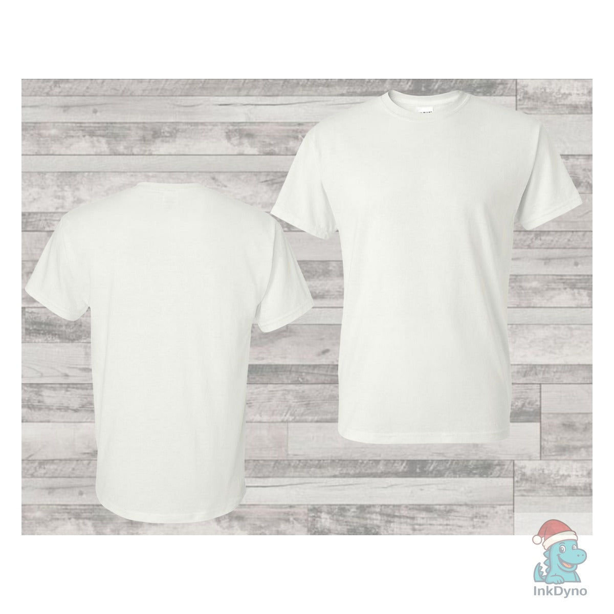 Front and Back White Gildan 5000 MockUp