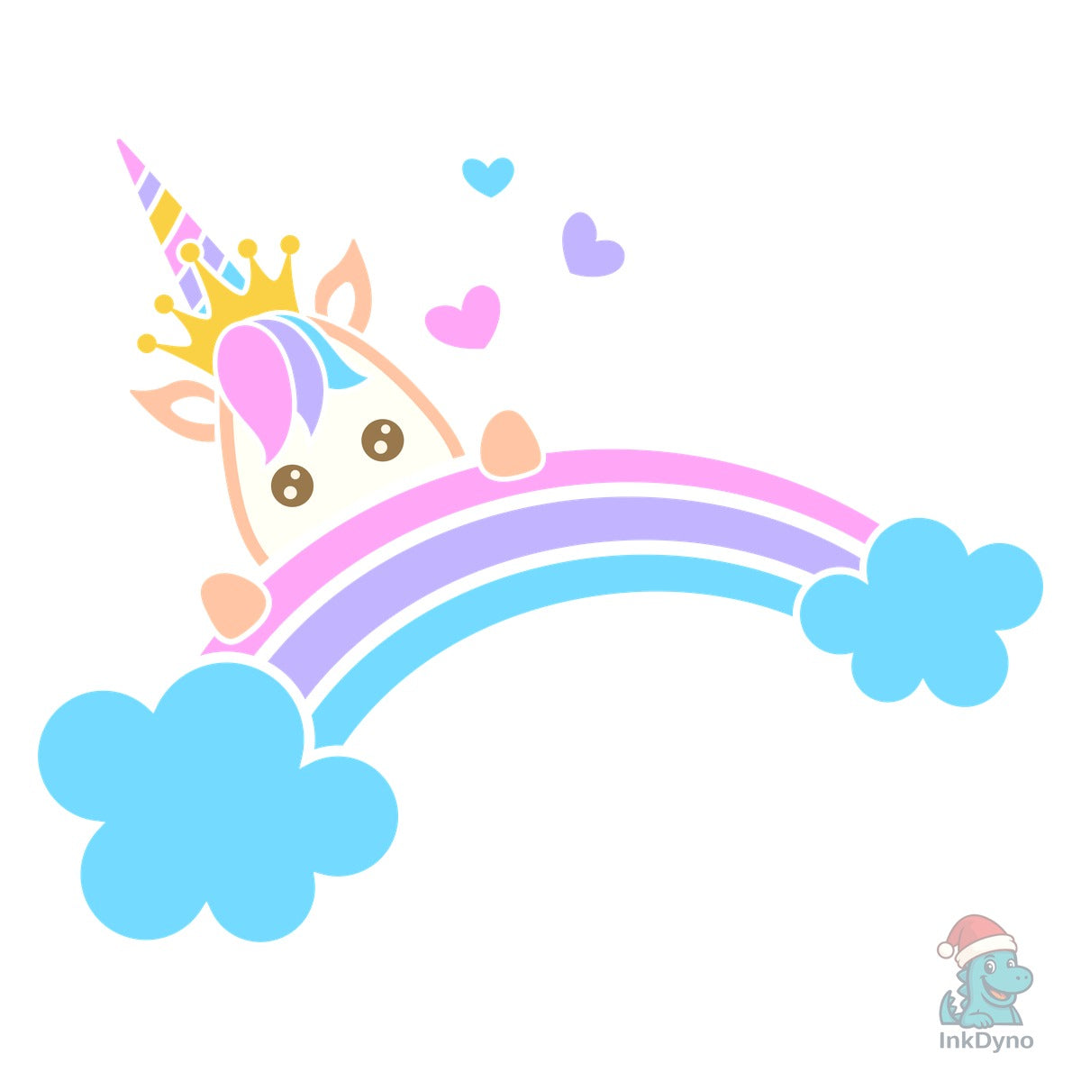 Princess Unicorn with Rainbow