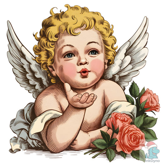 Vintage Cherub Angel Valentine - DTF Transfer