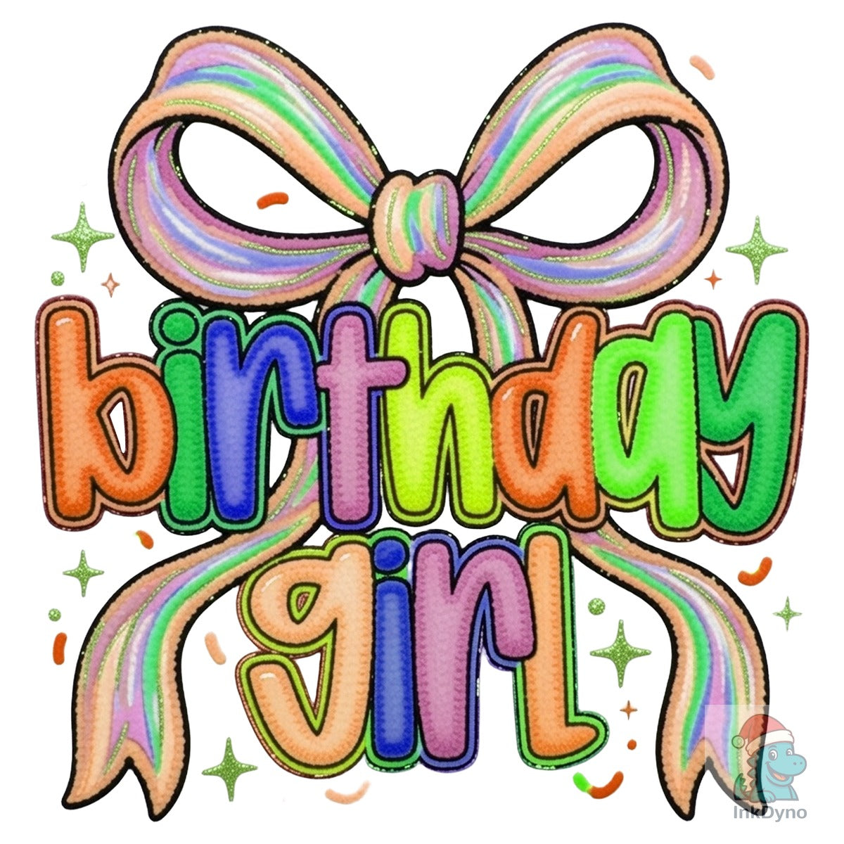 Birthday Girl Bow Faux Yarn Coquette