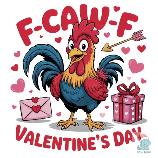 F-Caw-F Rooster Valentine's Day - DTF Transfer