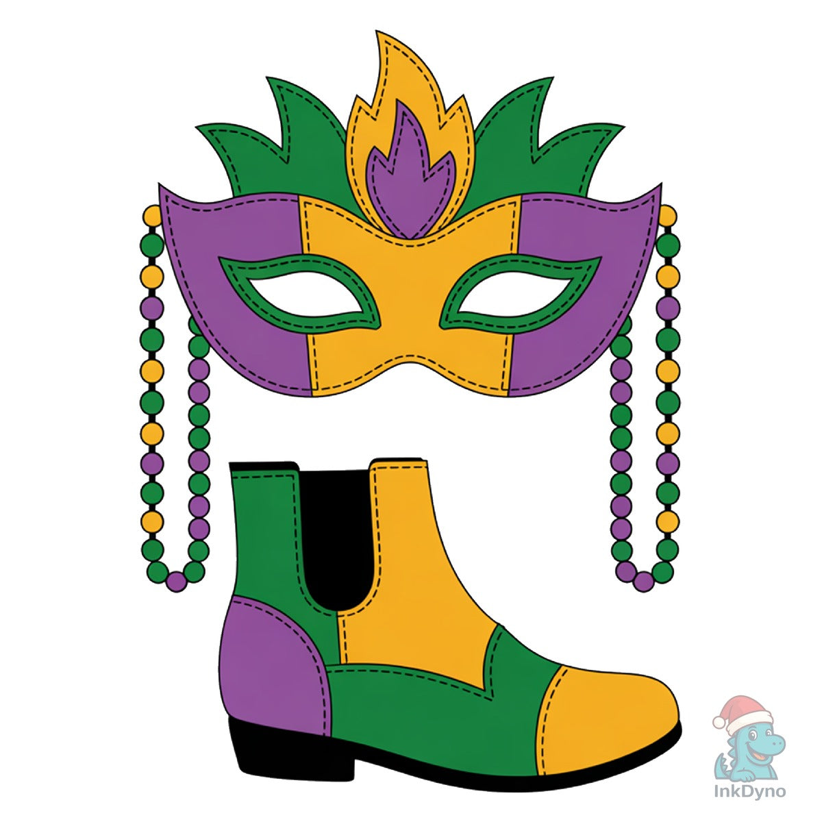 Mardi Gras Shrimp Boot Mardi Gras PN