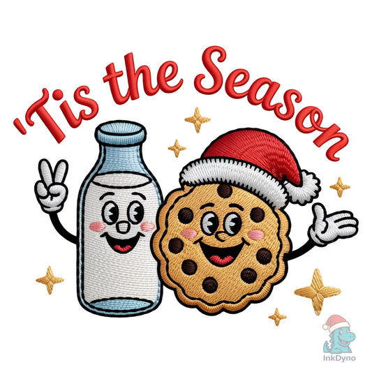 Milk and Cookies 'Tis the Season - DTF Transfer