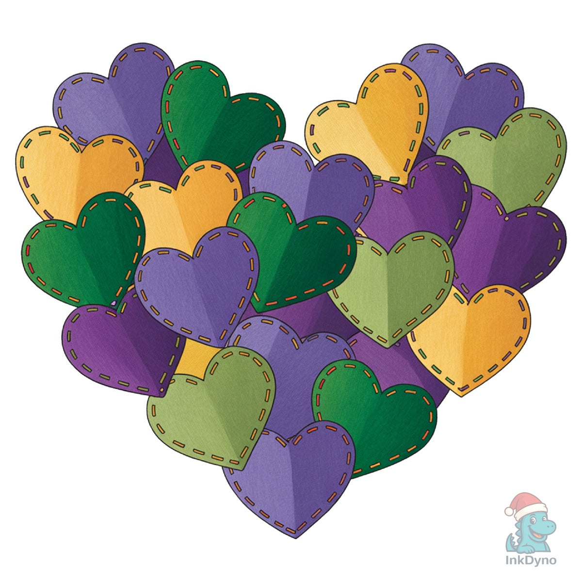 Mardi Gras Heart Painted Carnival S