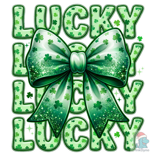 Lucky Coquette Shamrock Bow - DTF Transfer