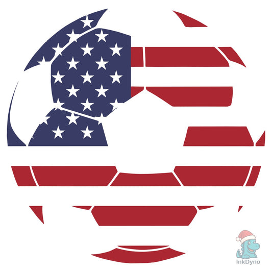 Patriotic USA Flag Soccer Ball - DTF Transfer