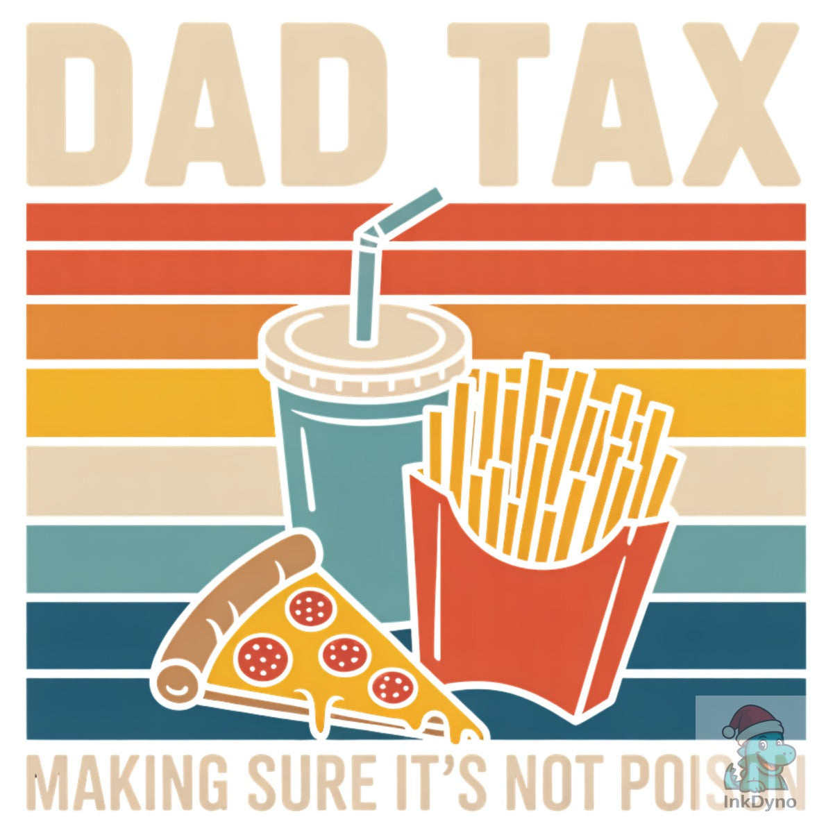 Funny Dad Tax Retro Fast Food