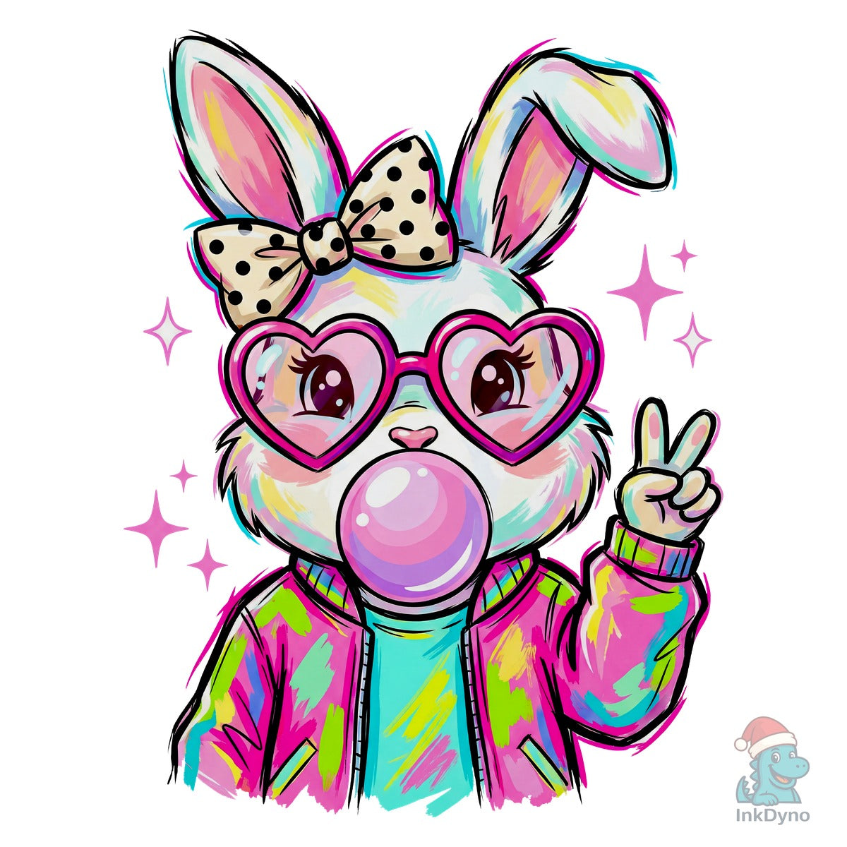 Trendy Coquette Bunny Happy Easter