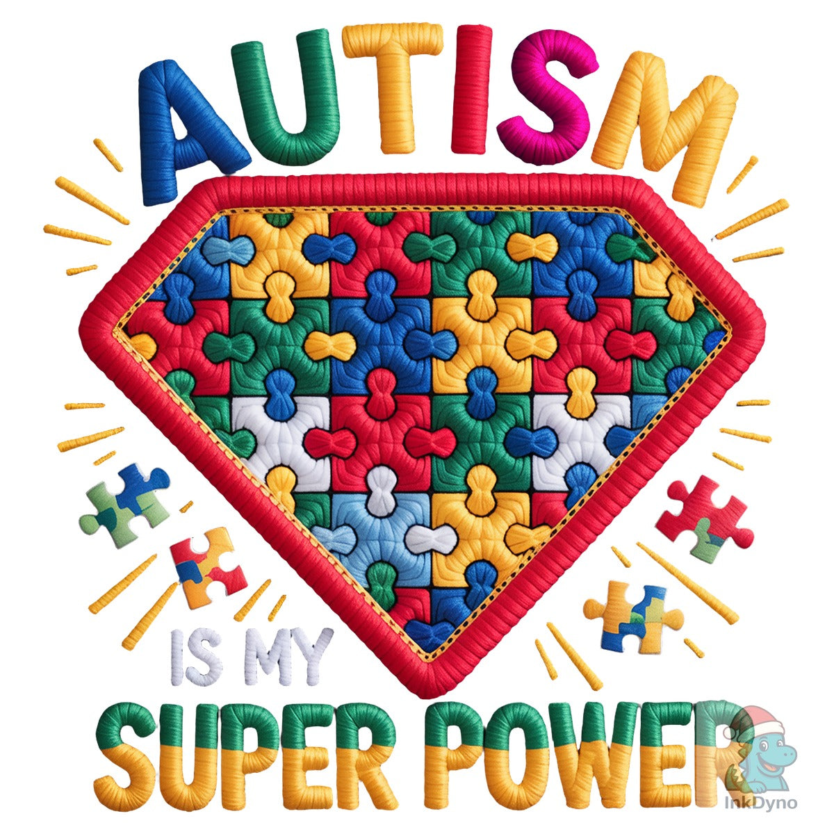 Autism Superpower Puzzle Yarn Shirt