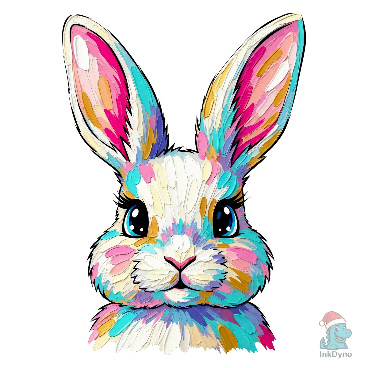 Colorful Painted Easter Bunny