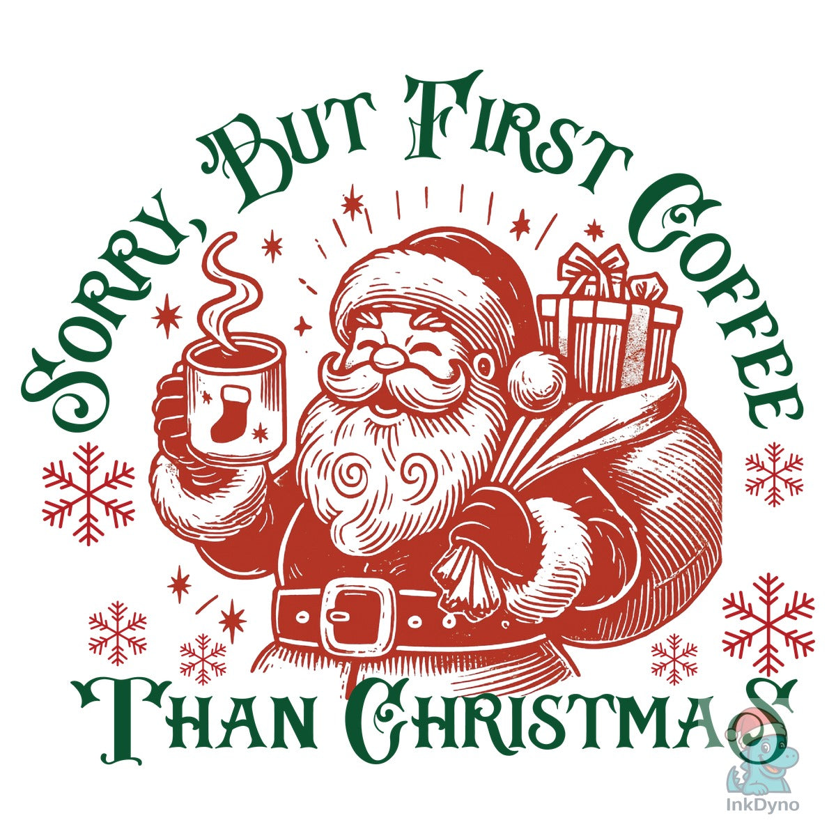 Coffee Lover Holiday Winter Character Ar