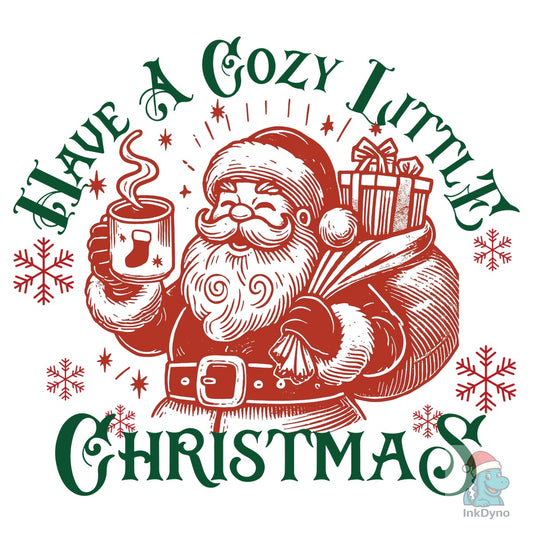 Cozy Christmas Winter Character Illustra - DTF Transfer