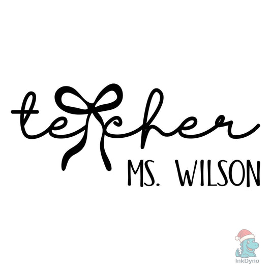 Teacher Pink Coquette Bow I - DTF Transfer