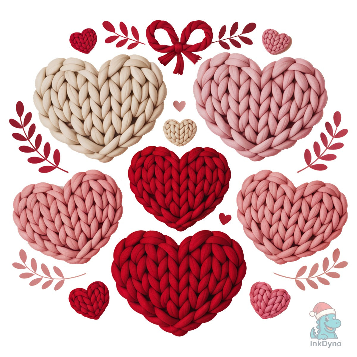 Valentine Yarn Heart Cluster