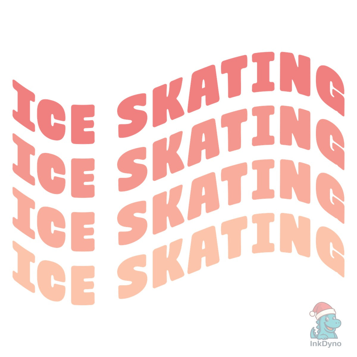 Retro Ice Skating T-shirt Design