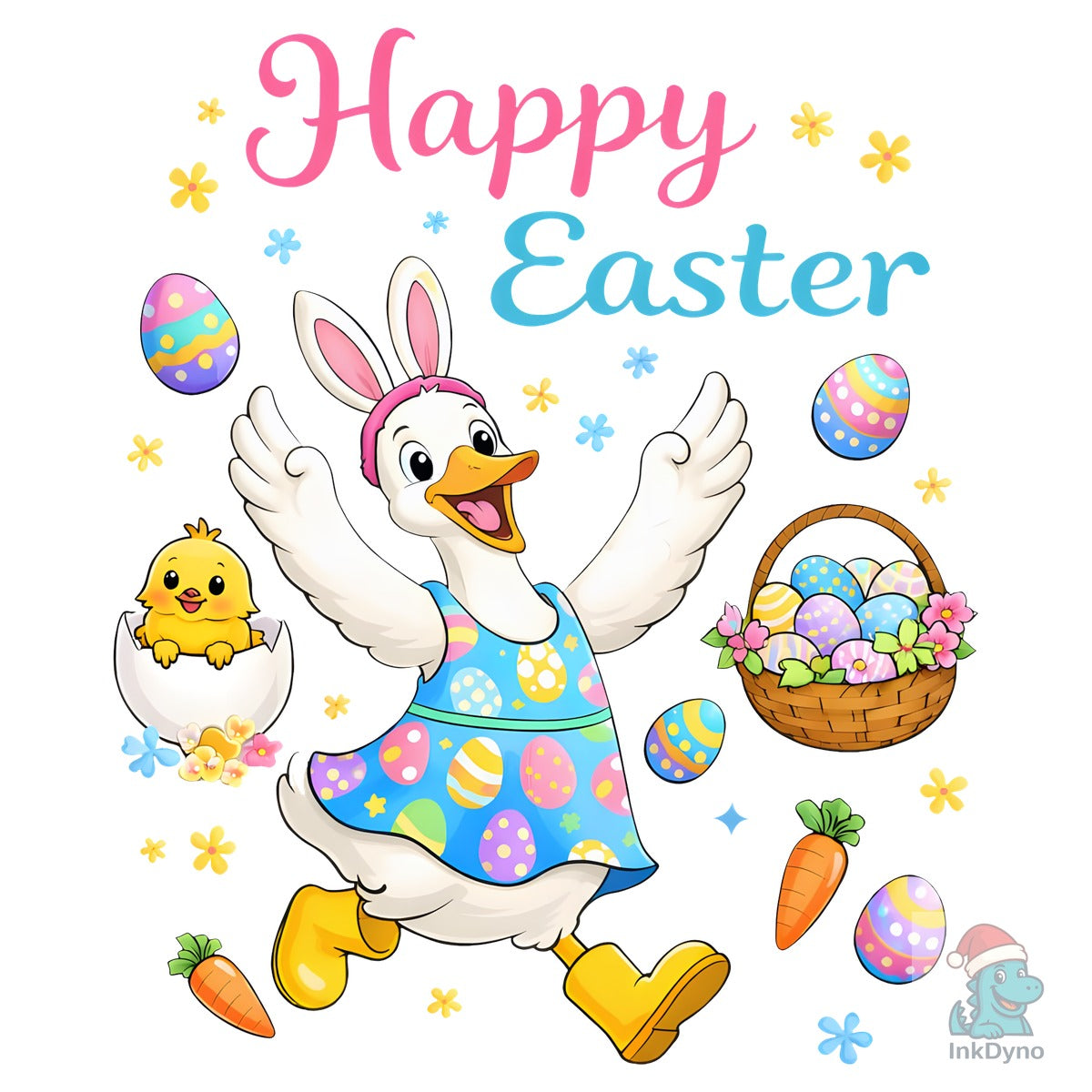 Happy Easter Duck Bunny