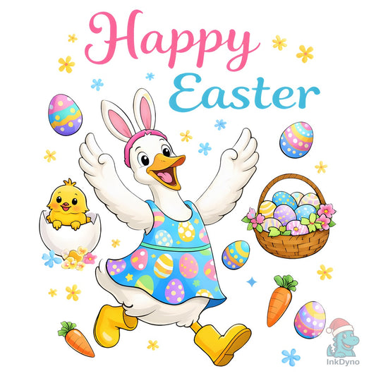 Happy Easter Duck Bunny - DTF Transfer