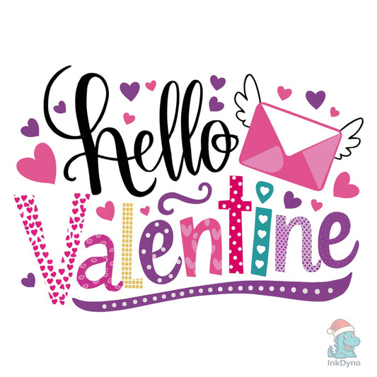 Hello Valentine Design - DTF Transfer