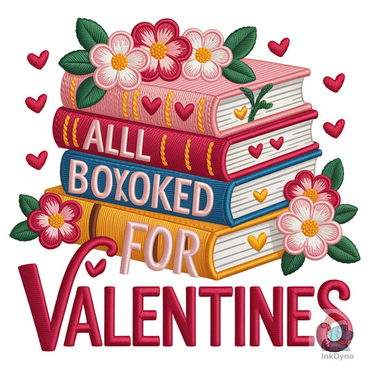 All Booked for Valentines Latch Hook - DTF Transfer