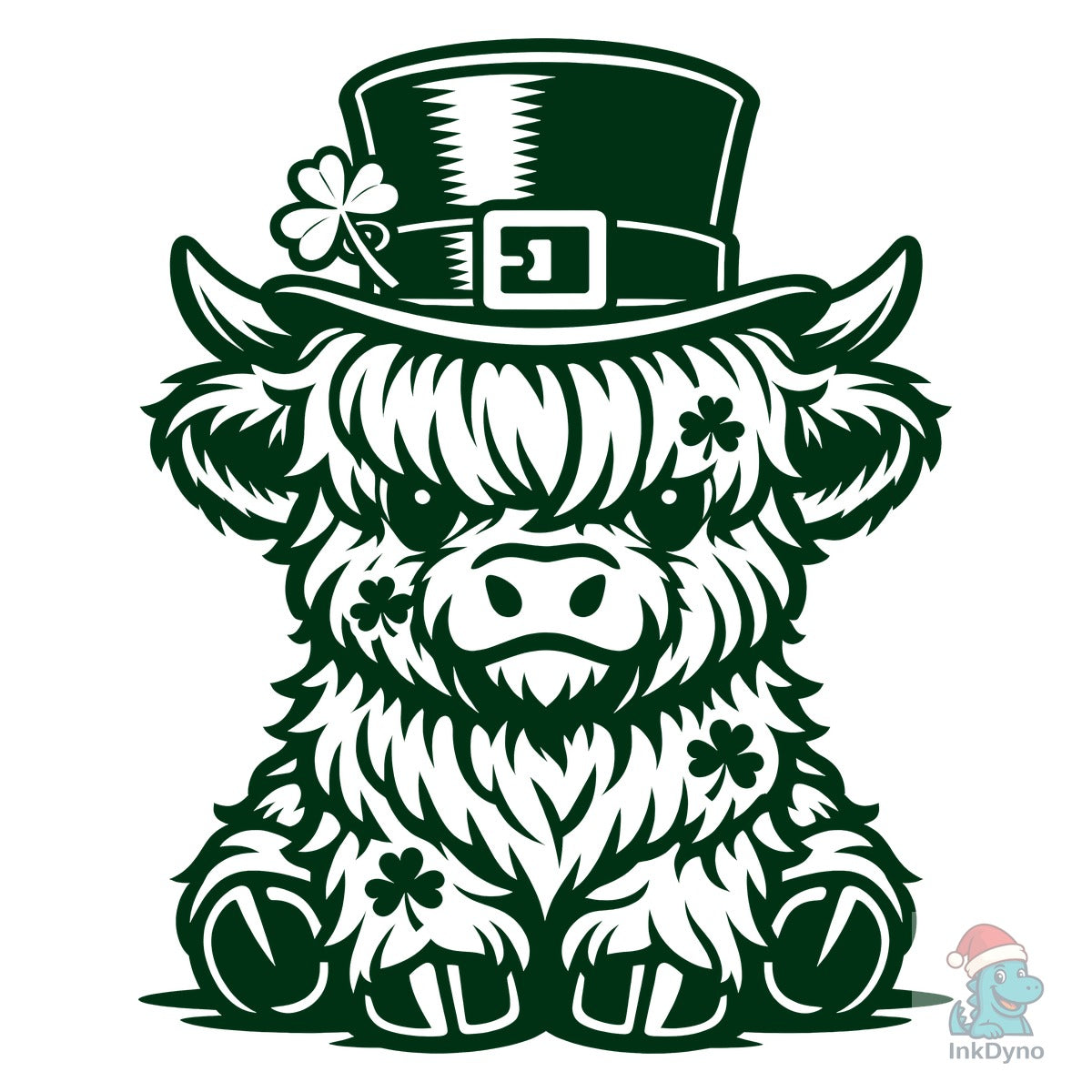 Cute St. Patrick's Highland Cow